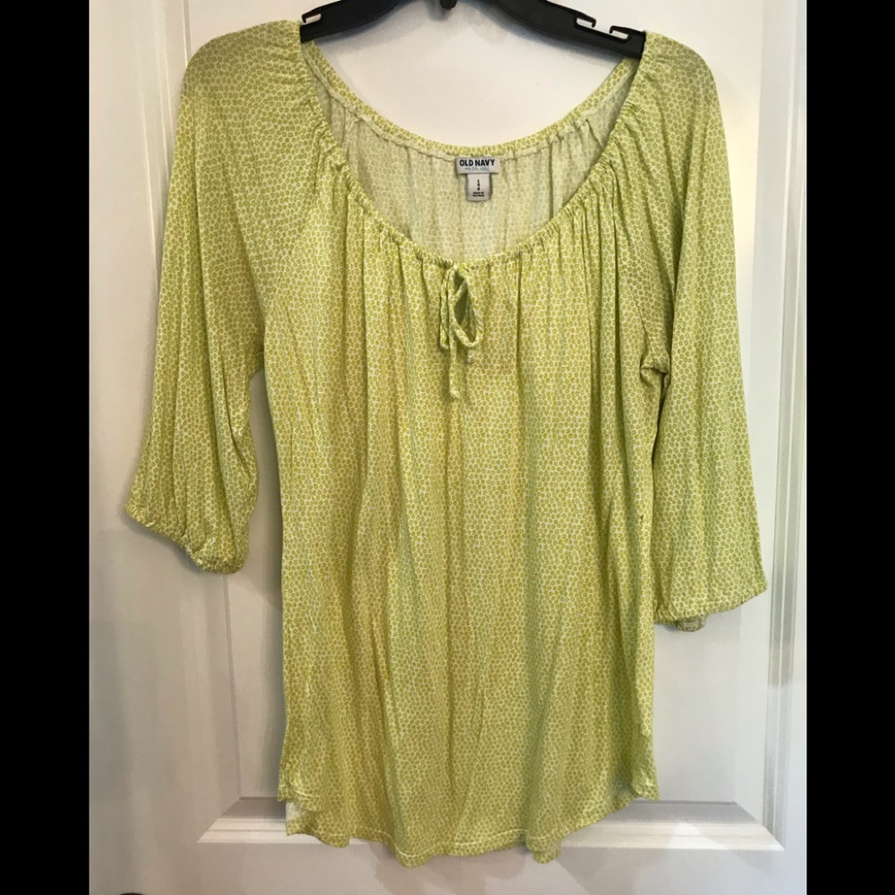 Old Navy green print top